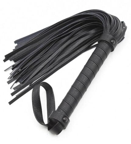 Latigo Negro con flecos