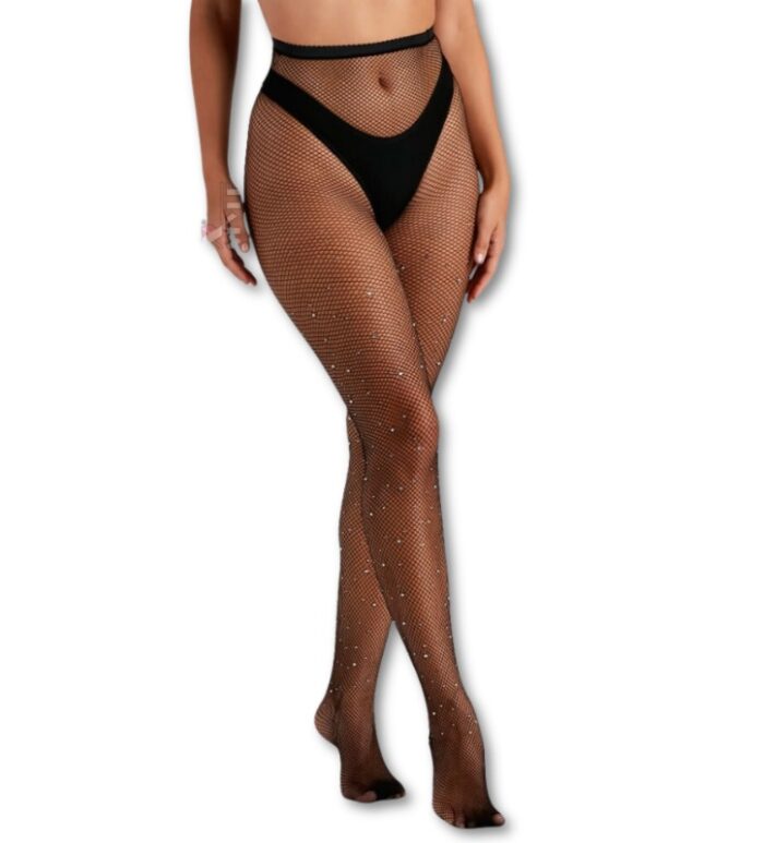 Media entera red negra diamante