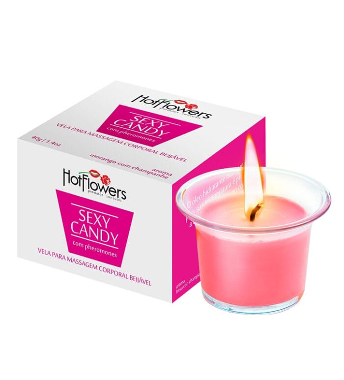 Vela Sexy Candy Fresa Champagne