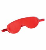 Venda para ojos cuero sintetico rojo