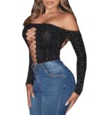 Body Diamond Negro Mangas Largas 4
