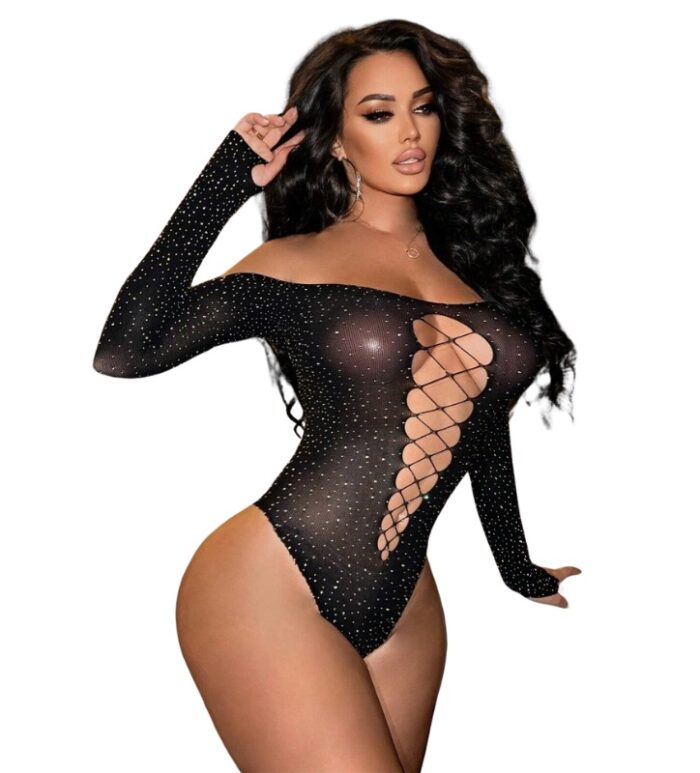 Body Diamond Negro Mangas Largas
