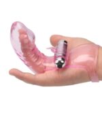 Funda rosa para dedos con vibrador