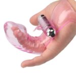 Funda rosa para dedos con vibrador 2
