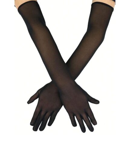 Guantes de tul en color negro