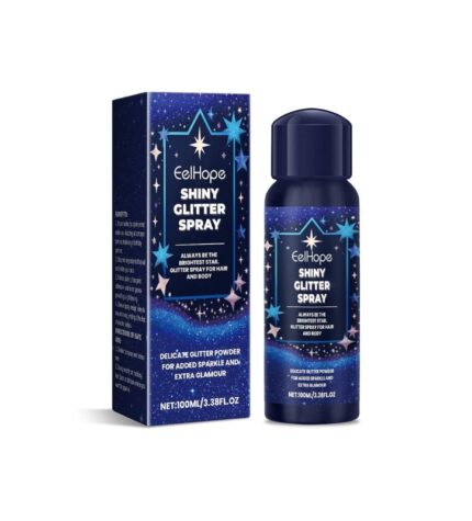 Glitter en spray para cuerpo y cabello