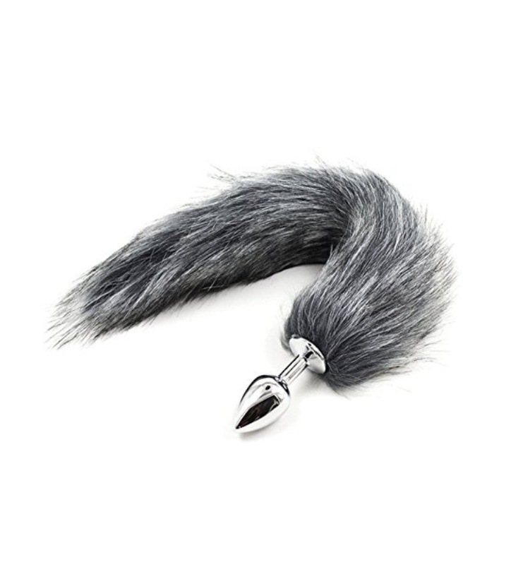Plug anal con cola gris Plug anal con cola gris